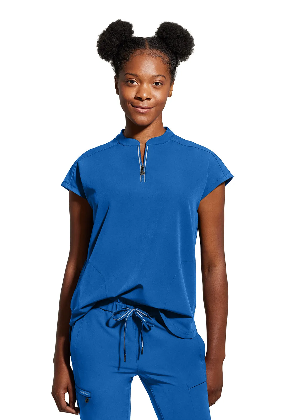 HH 360 - Women's Sandy Zip Mandarin Collar Scrub Top