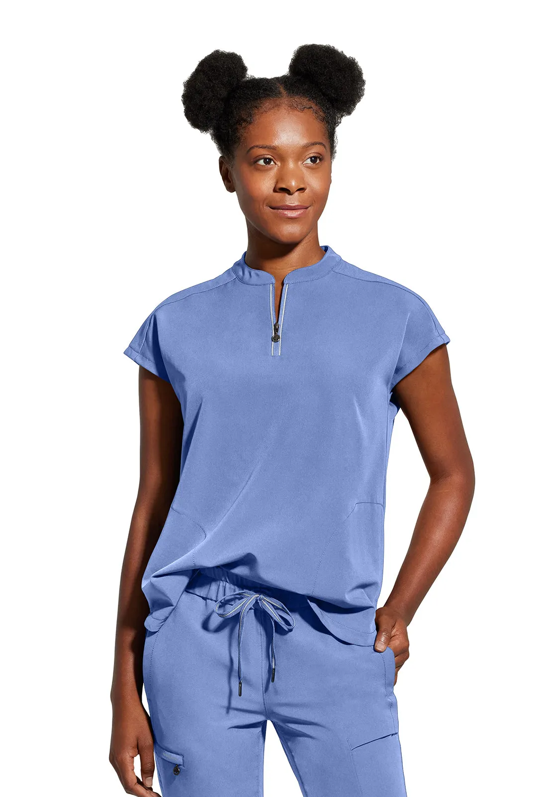 HH 360 - Women's Sandy Zip Mandarin Collar Scrub Top