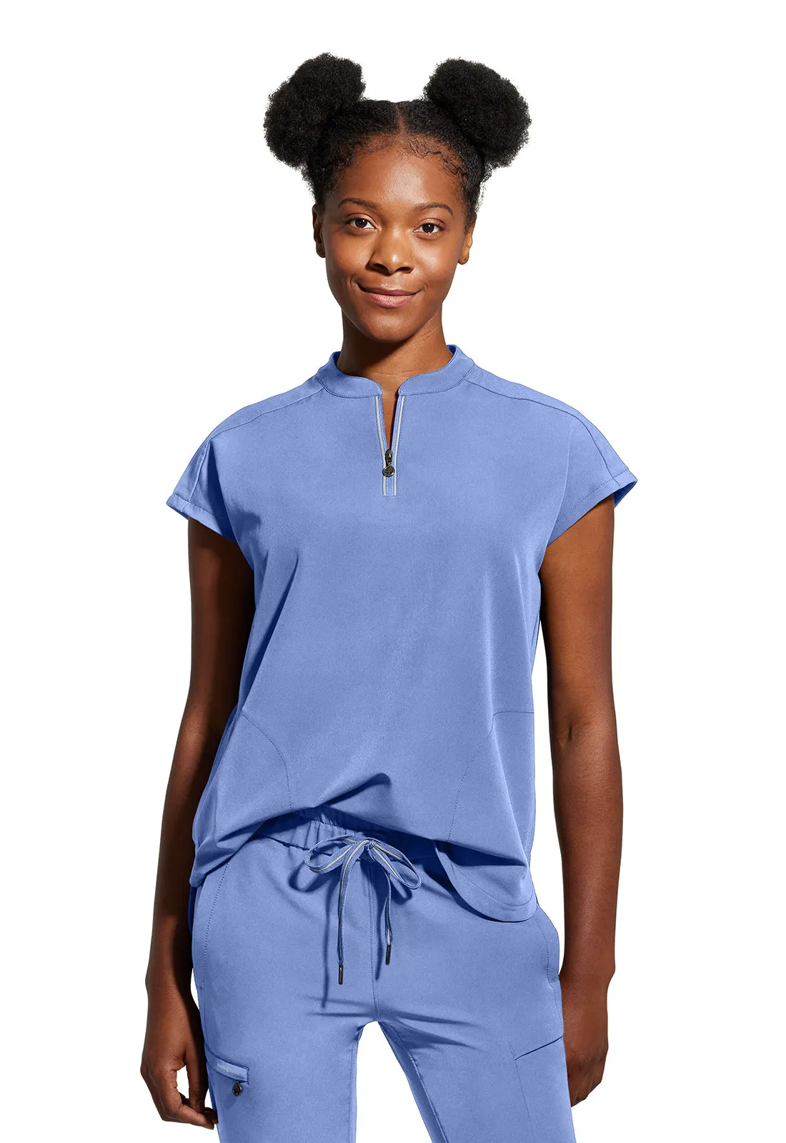 HH 360 - Women's Sandy Zip Mandarin Collar Scrub Top