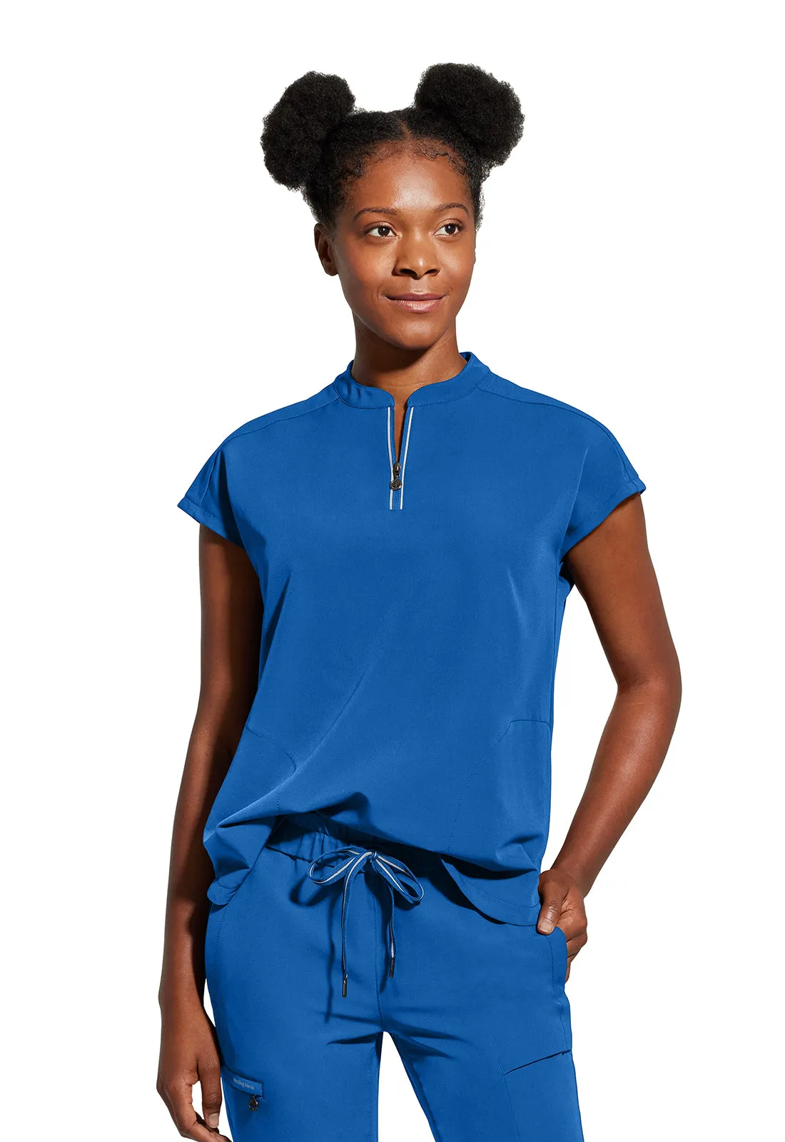 HH 360 - Women's Sandy Zip Mandarin Collar Scrub Top