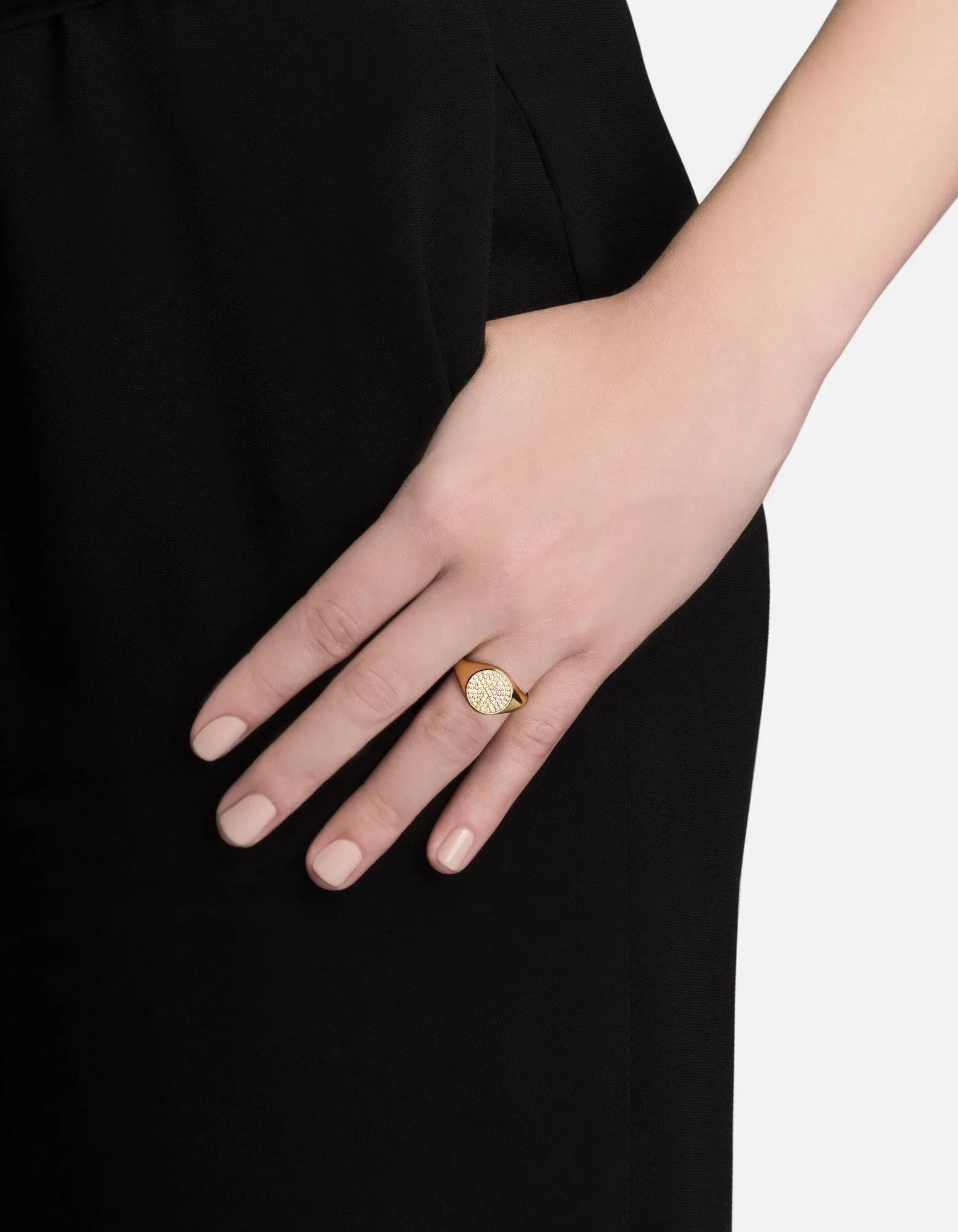 Horizon Signet Ring, Gold Vermeil/Sapphire