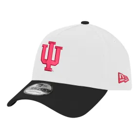 Indiana Hoosiers Primary Logo A-Frame Chrome White Adjustable Hat