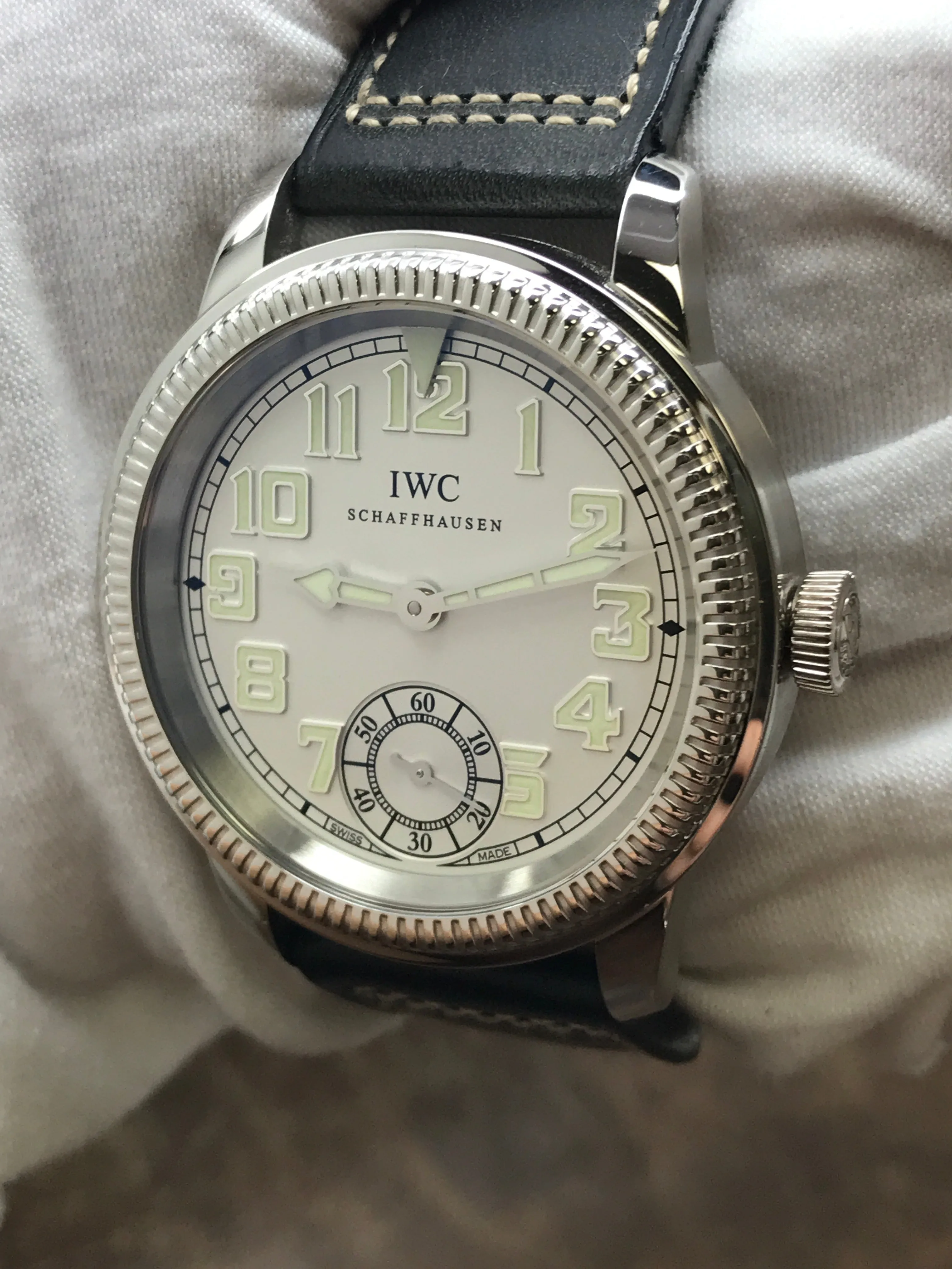 IWC Pilot Fliegeruhr Platinum IW325405 Silver Dial Manual Wind Men's Watch