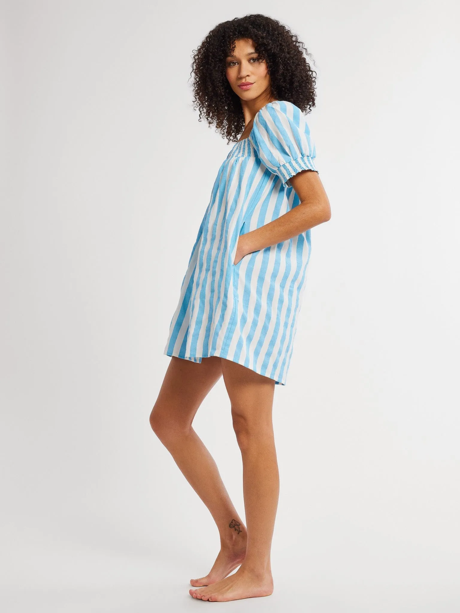 Jane Dress in Atoll Stripe