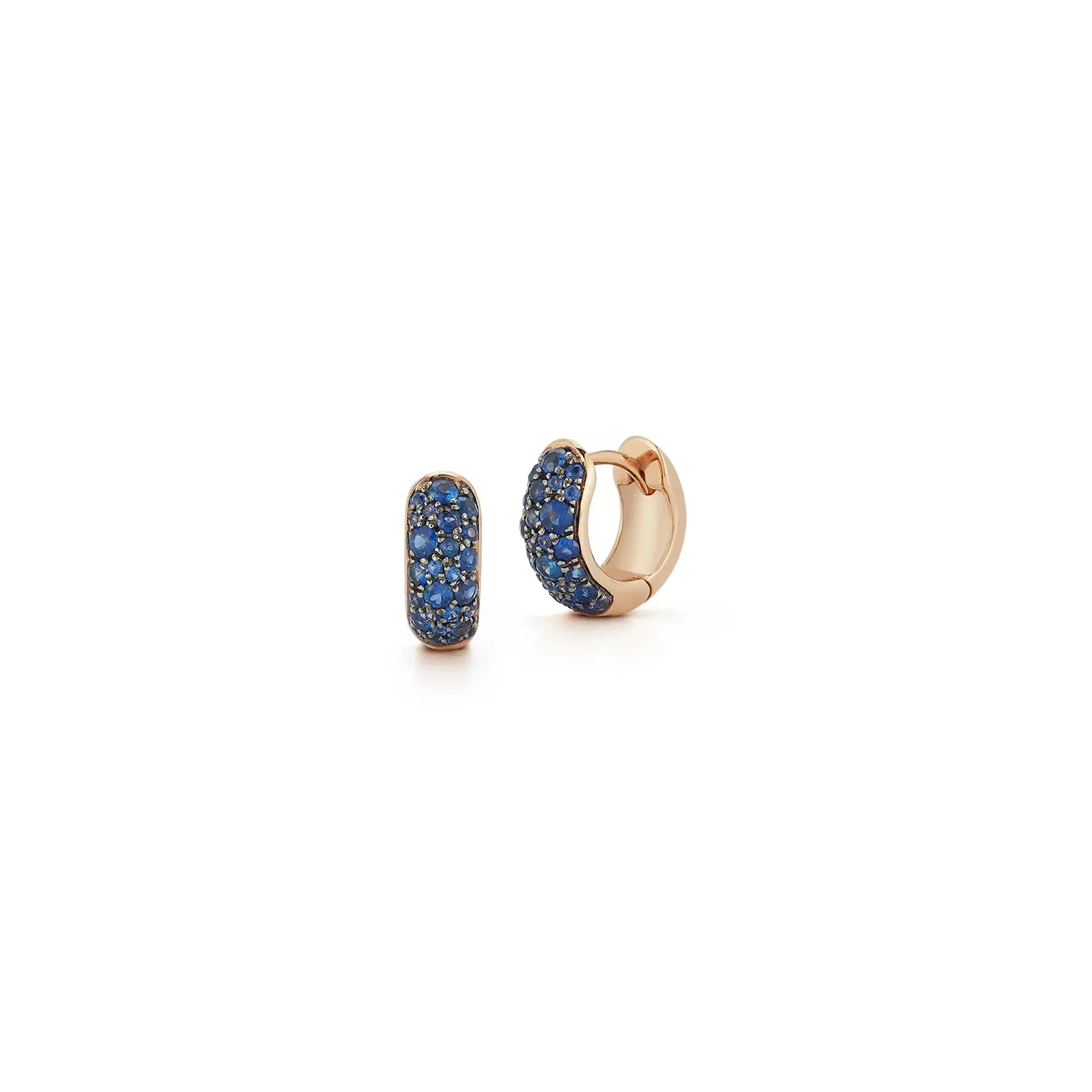 JULIAN 18K GOLD AND SAPPHIRE HUGGIES