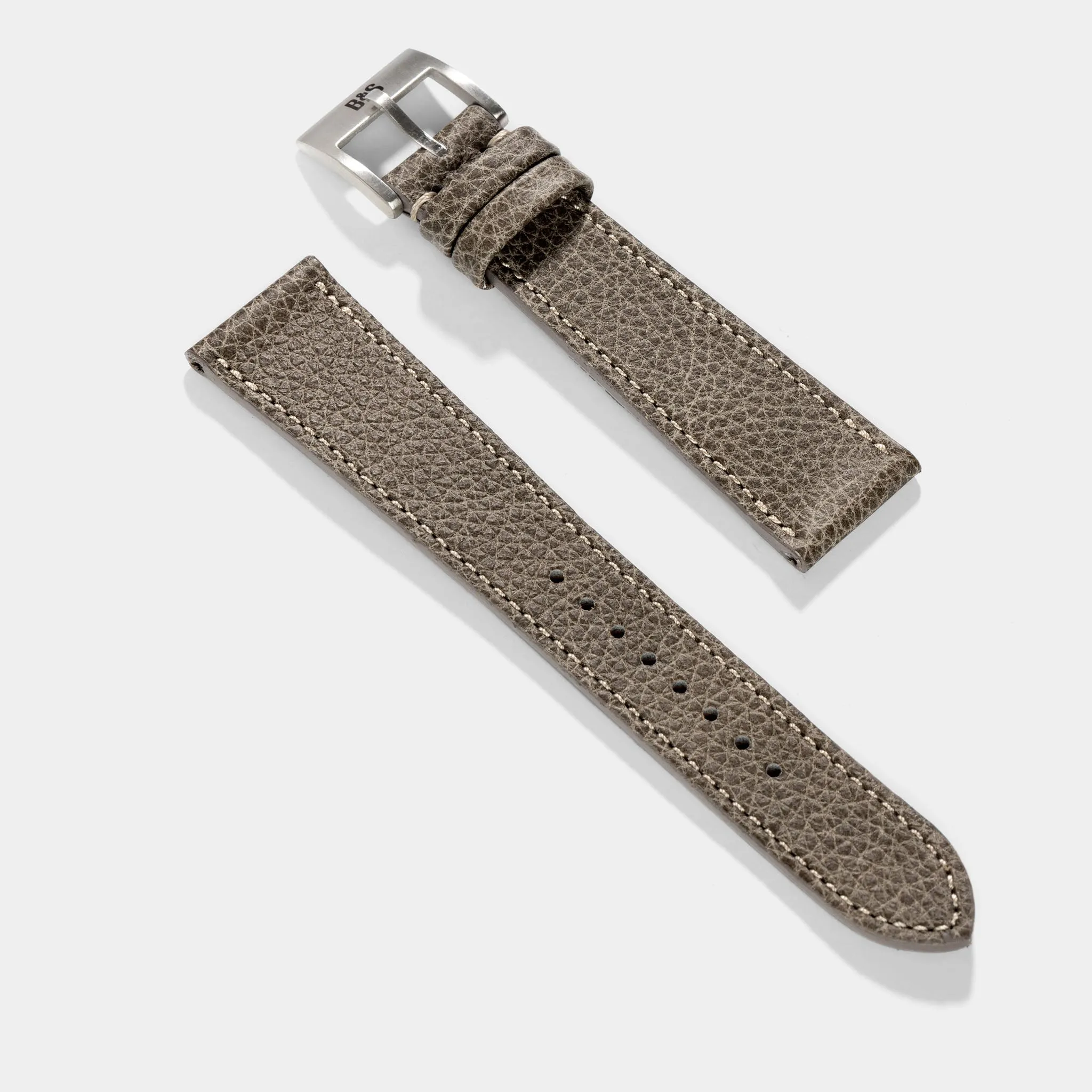 Kansas Grey Leather Watch Strap