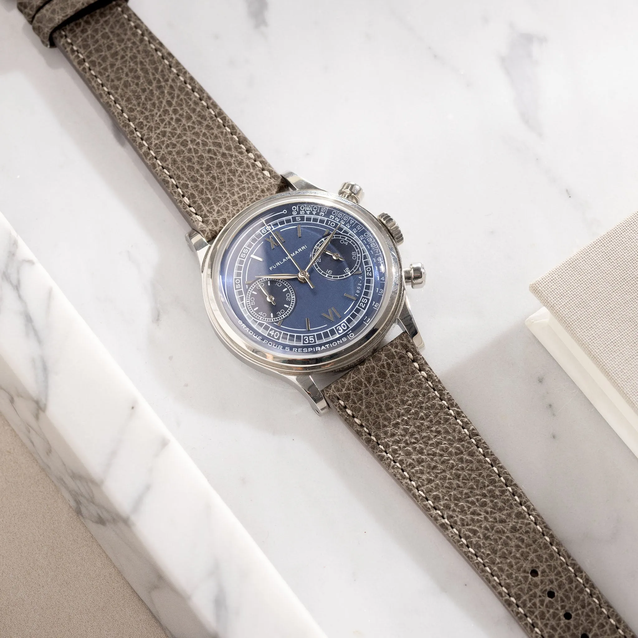 Kansas Grey Leather Watch Strap