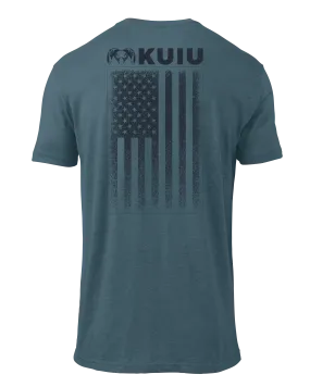 KUIU Distressed Vertical Flag T-Shirt | Indigo