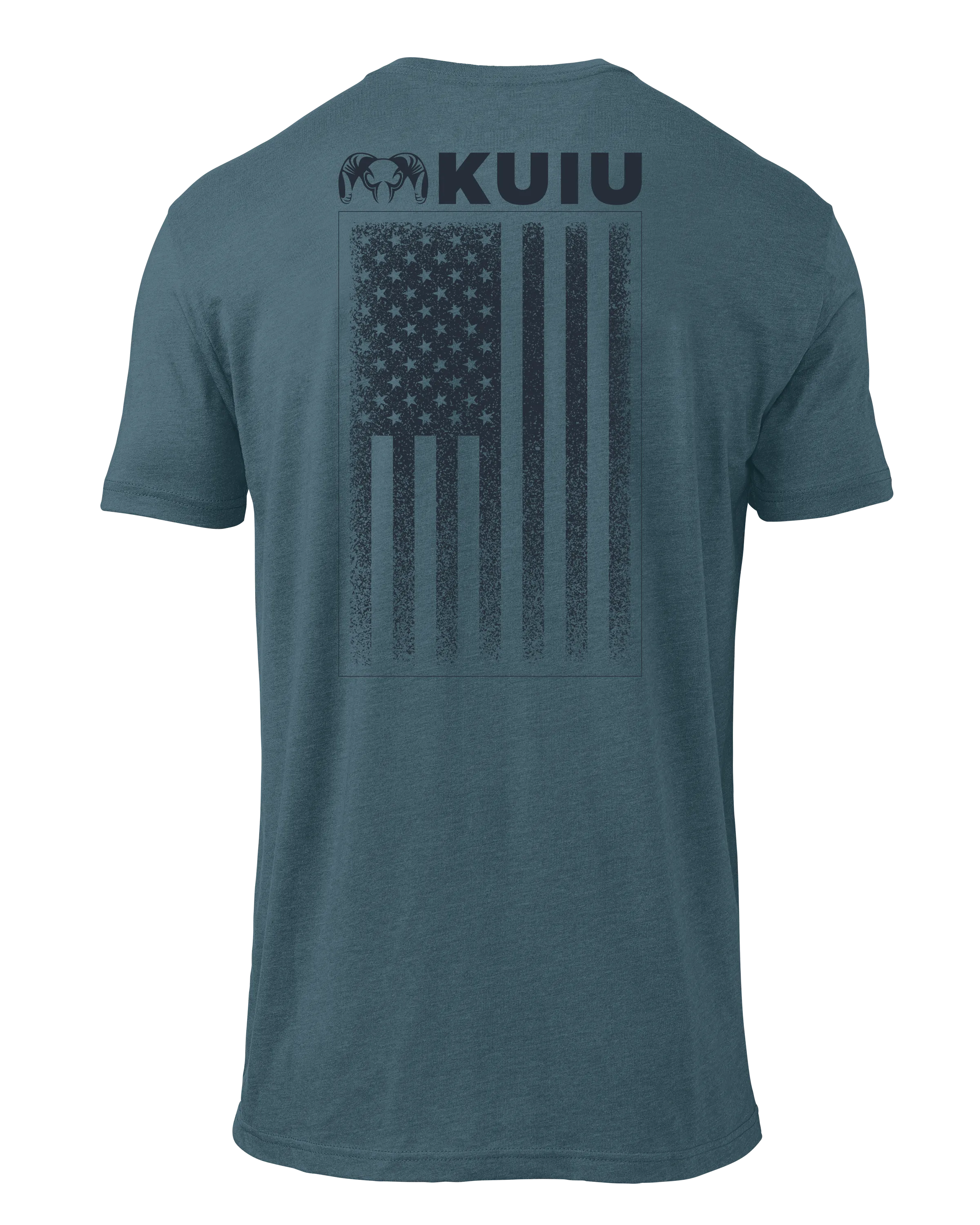 KUIU Distressed Vertical Flag T-Shirt | Indigo