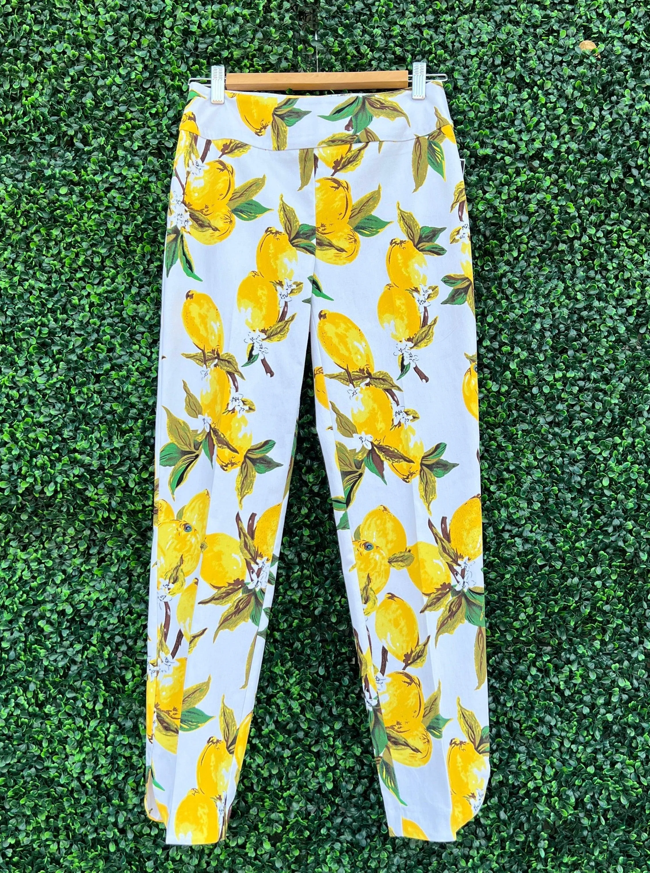 Lemon Print Petal Slit Up! Pant