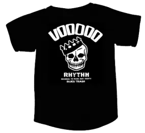 Man - T-Shirt -  Black - Voodoo Rhythm Skull