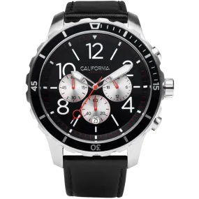 Mavericks Chrono Leather Silver Black