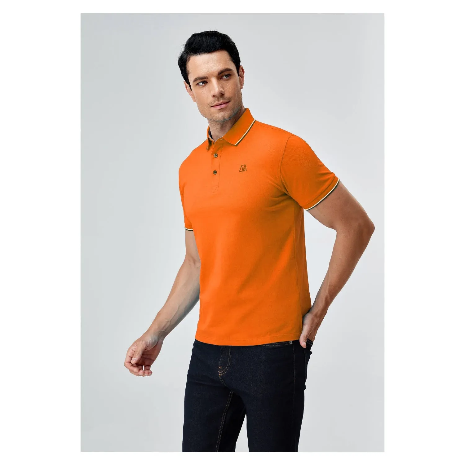 Men Silk Cotton Polo