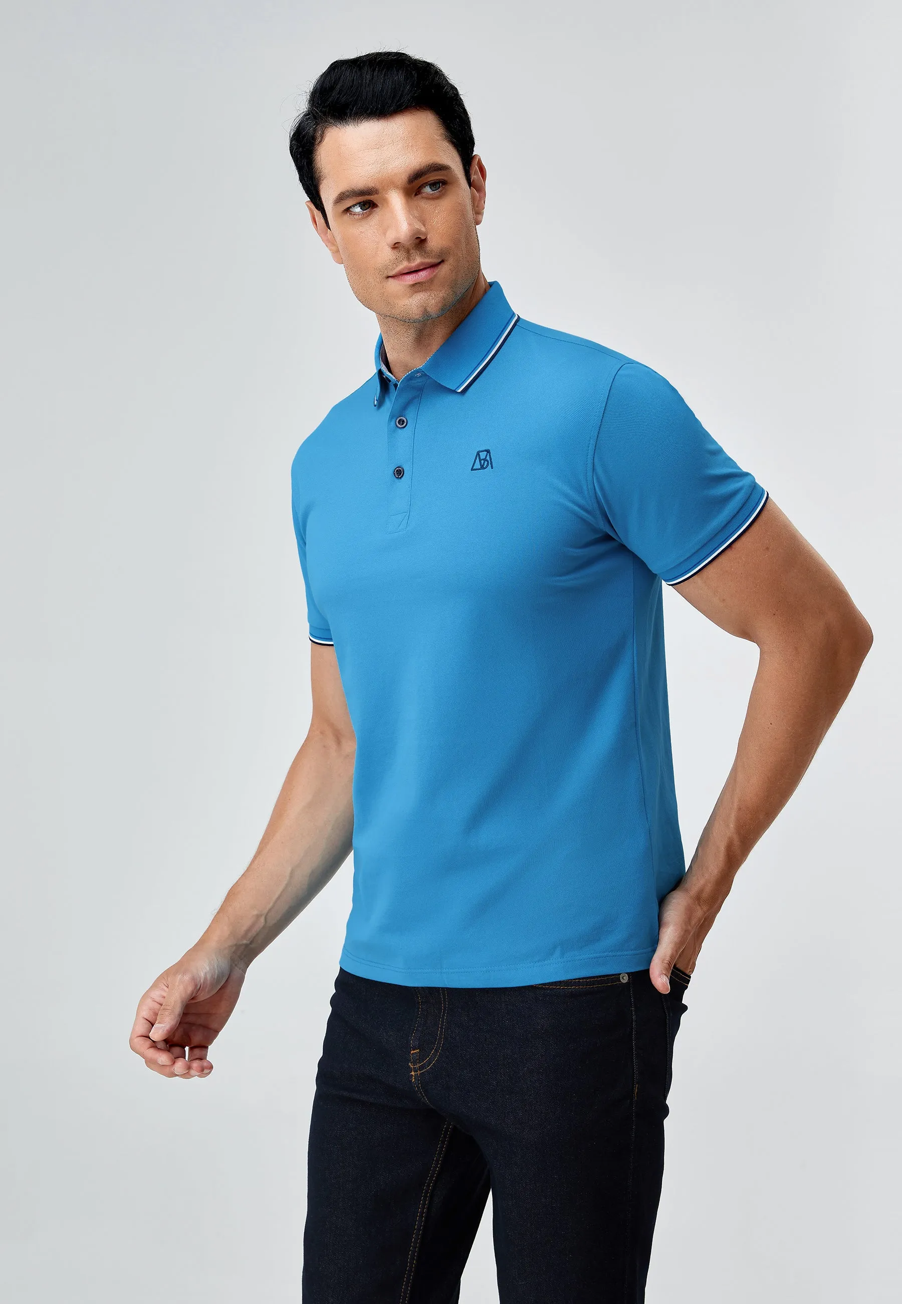 Men Silk Cotton Polo