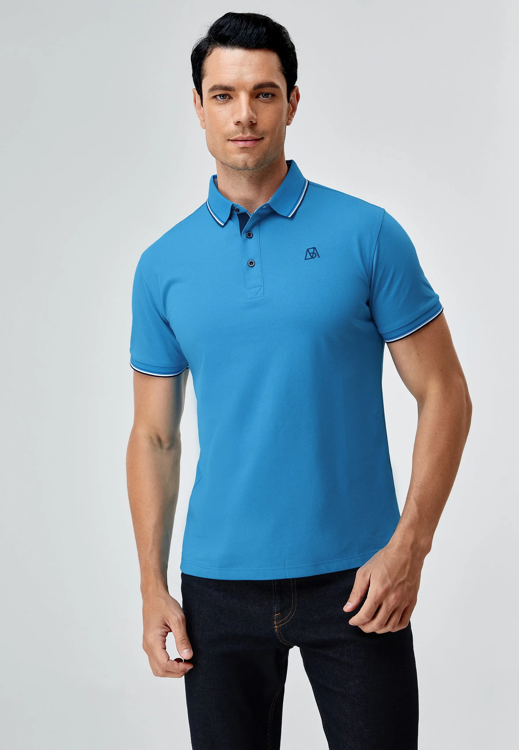 Men Silk Cotton Polo