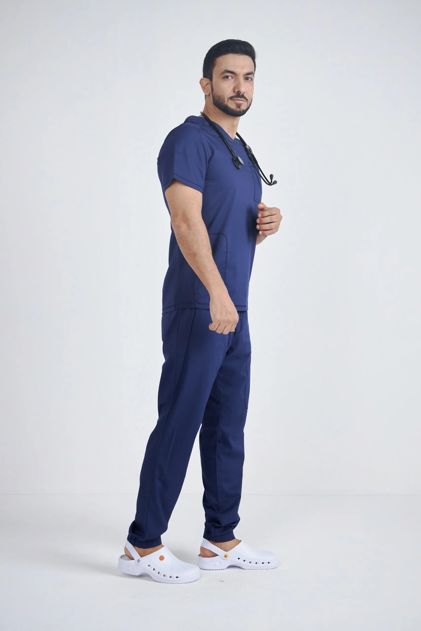 Men's V neck Top & Jogger Pant Scrub Set WW603-WW012