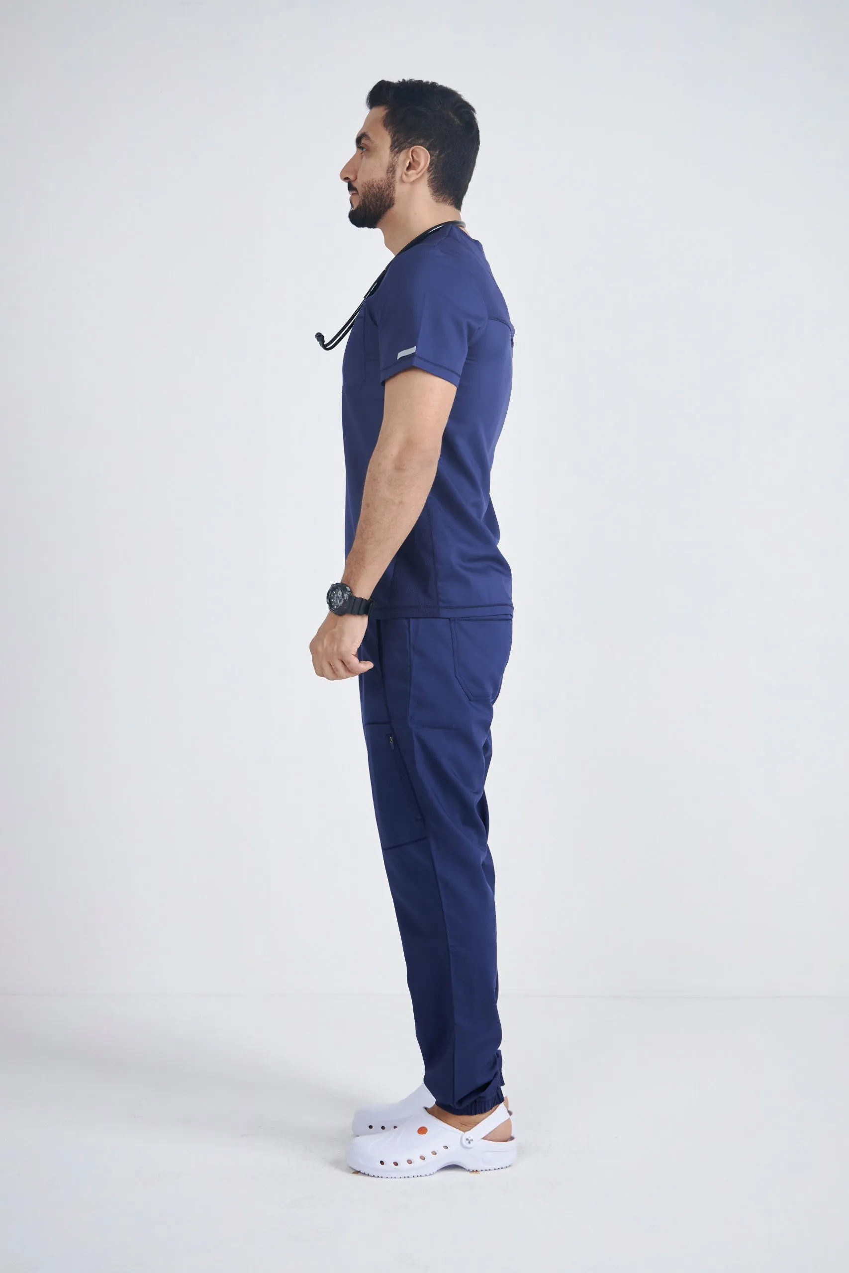 Men's V neck Top & Jogger Pant Scrub Set WW603-WW012