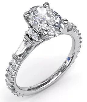 Modern Twist Three Stone Engagement Ring