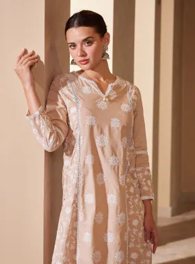 Mulmul Cotton Kannur Beige Kurta