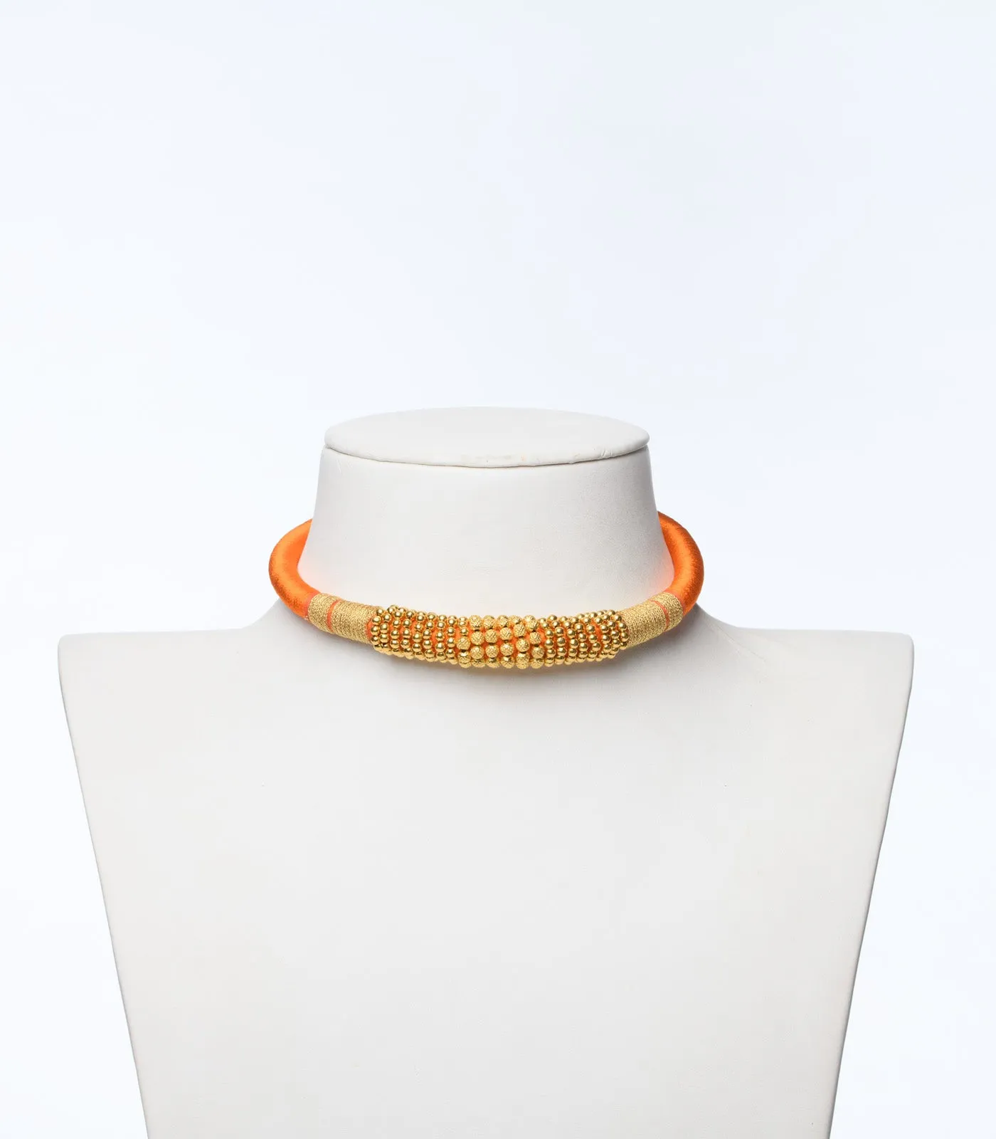 Orange Thread Goph Necklace