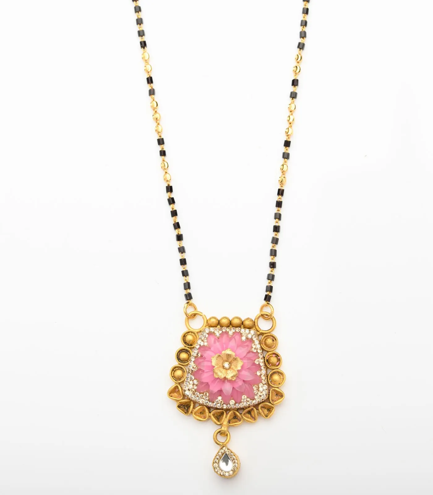 Pink blossom Mangalsutra