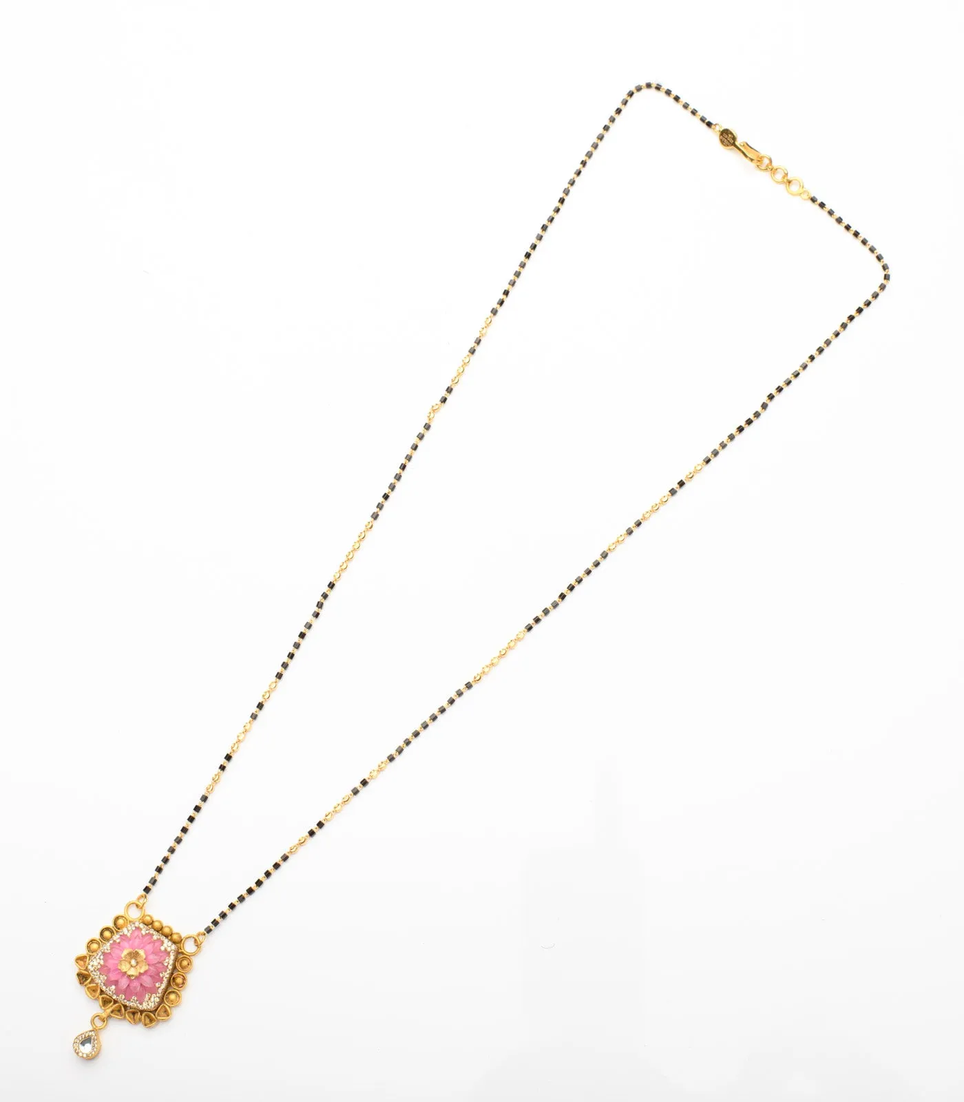 Pink blossom Mangalsutra