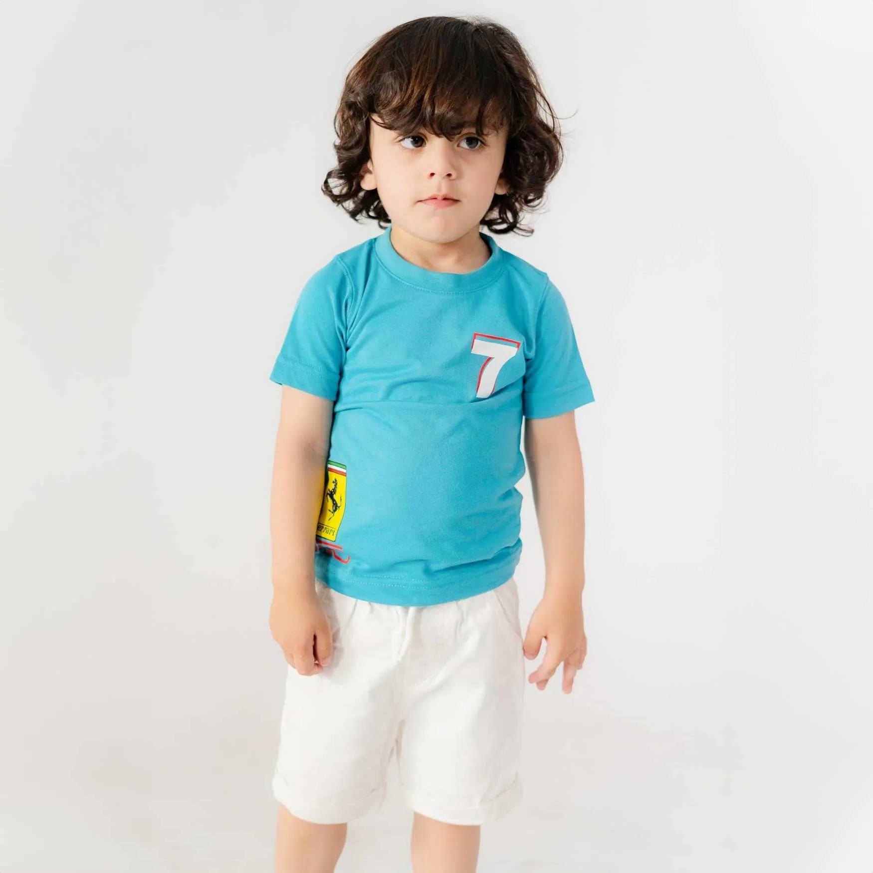 Polo Republica Boy's PakWheels Ferrari Printed Tee Shirt