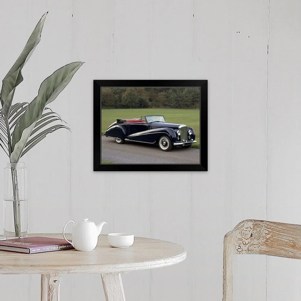 "1952 Bentley Mk VI 4.5 litre drophead coupe. Country of origin United Kingdom" Black Framed Print