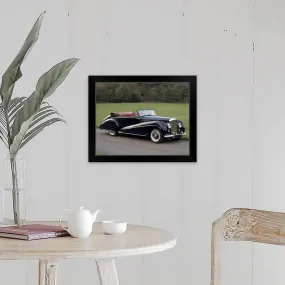 "1952 Bentley Mk VI 4.5 litre drophead coupe. Country of origin United Kingdom" Black Framed Print