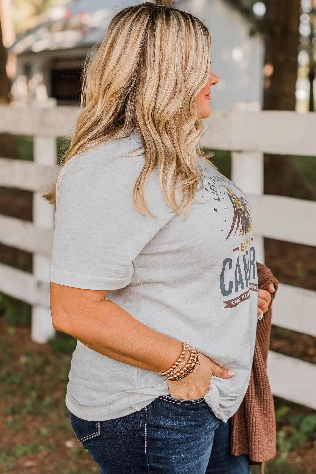 "Life Is Better By The Campfire" Graphic Tee- Oatmeal