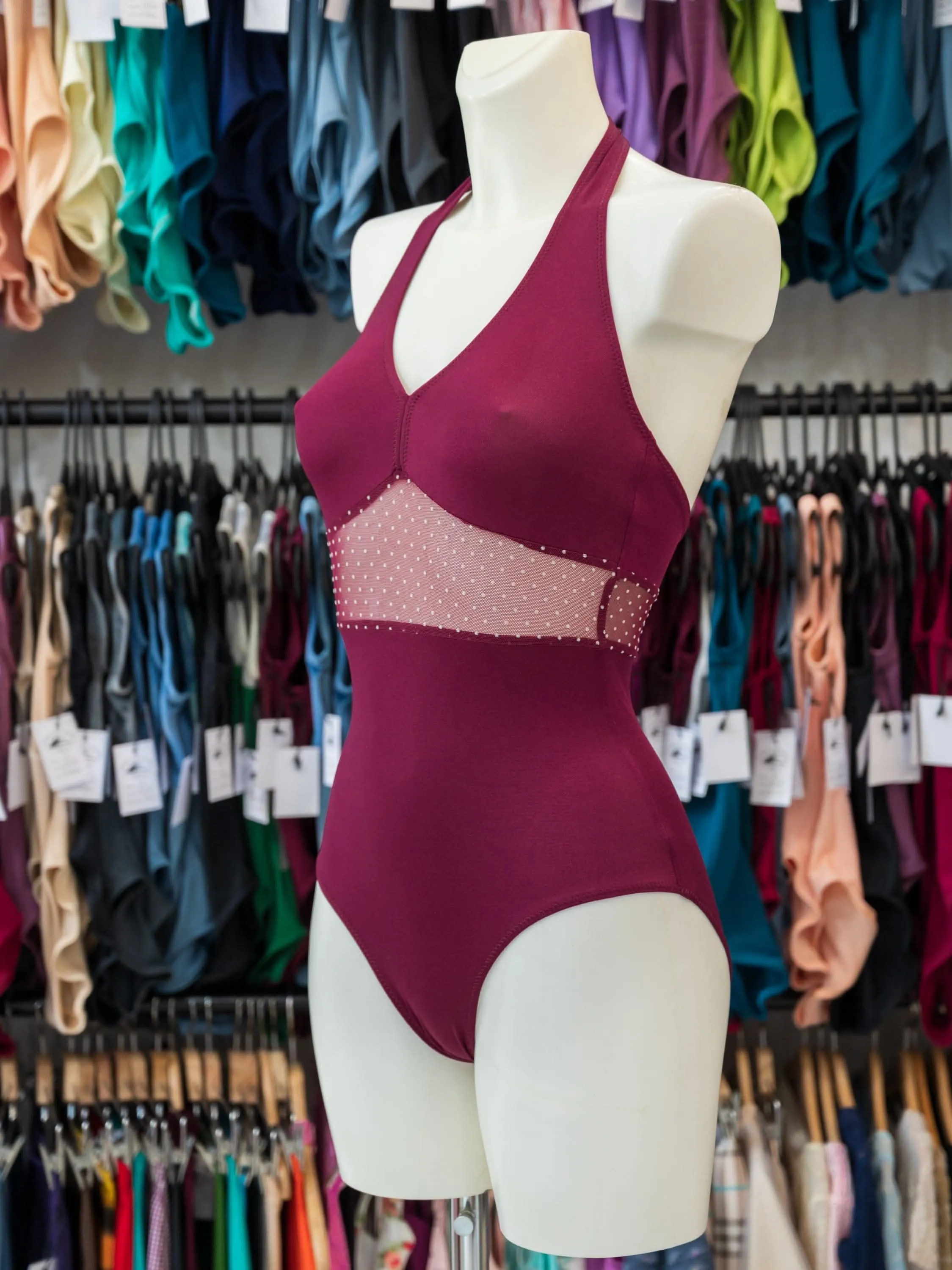 Red-purple Dance Halter Leotard MP744