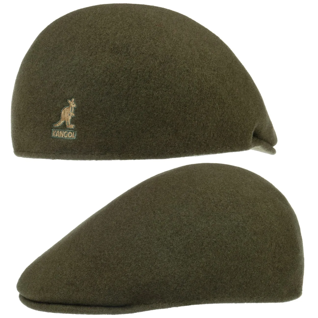 Seamless Wool Gatsby 507 Flat Cap by Kangol