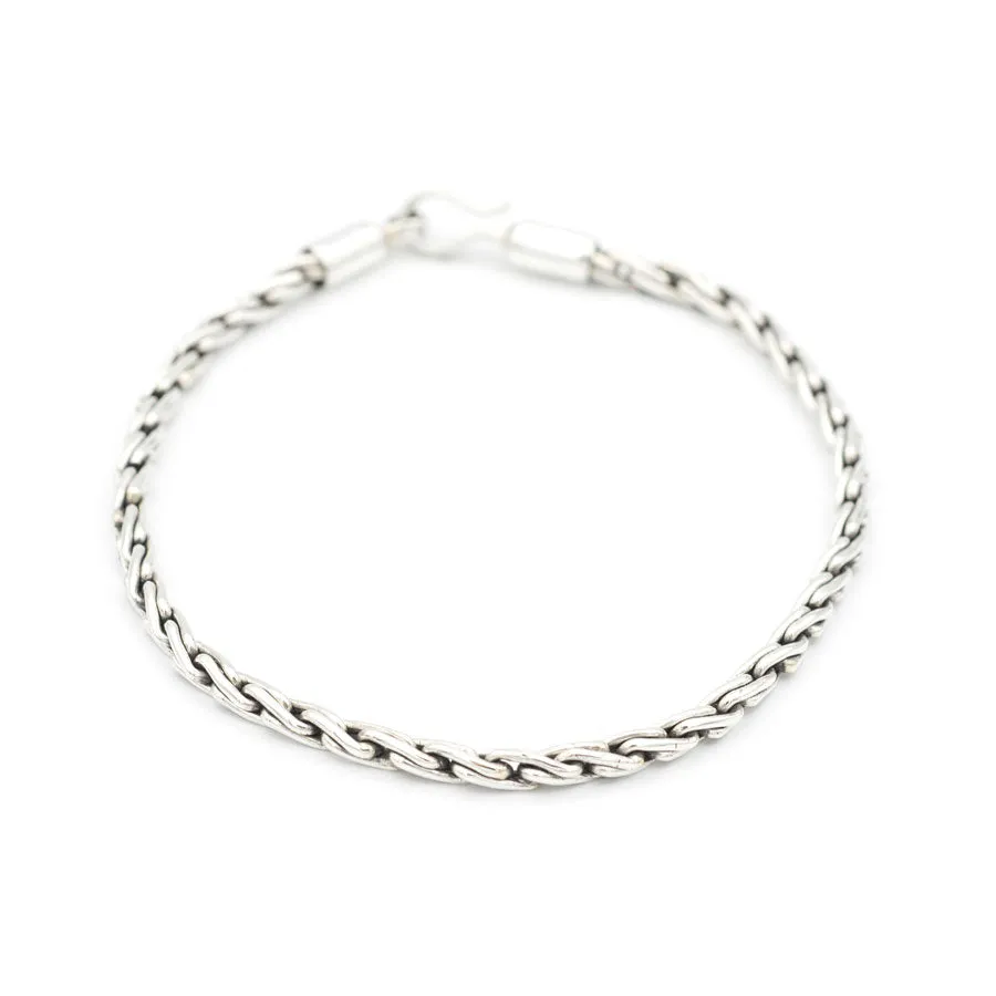 Silver Chain Rope Bracelet