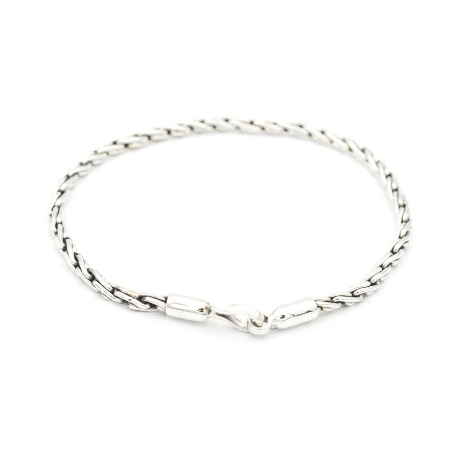 Silver Chain Rope Bracelet