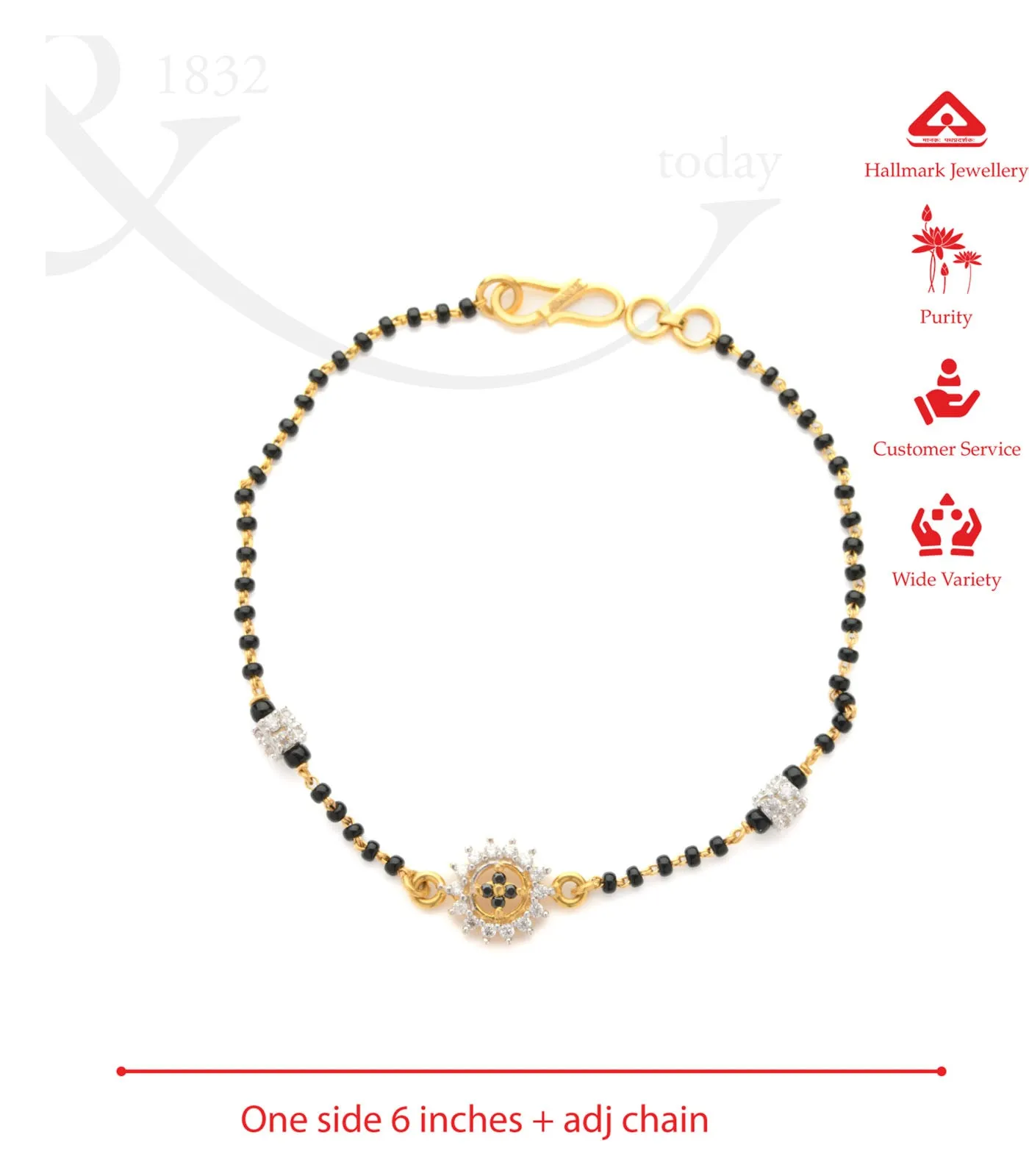 Sun Pendant Mangalsutra Bracelet