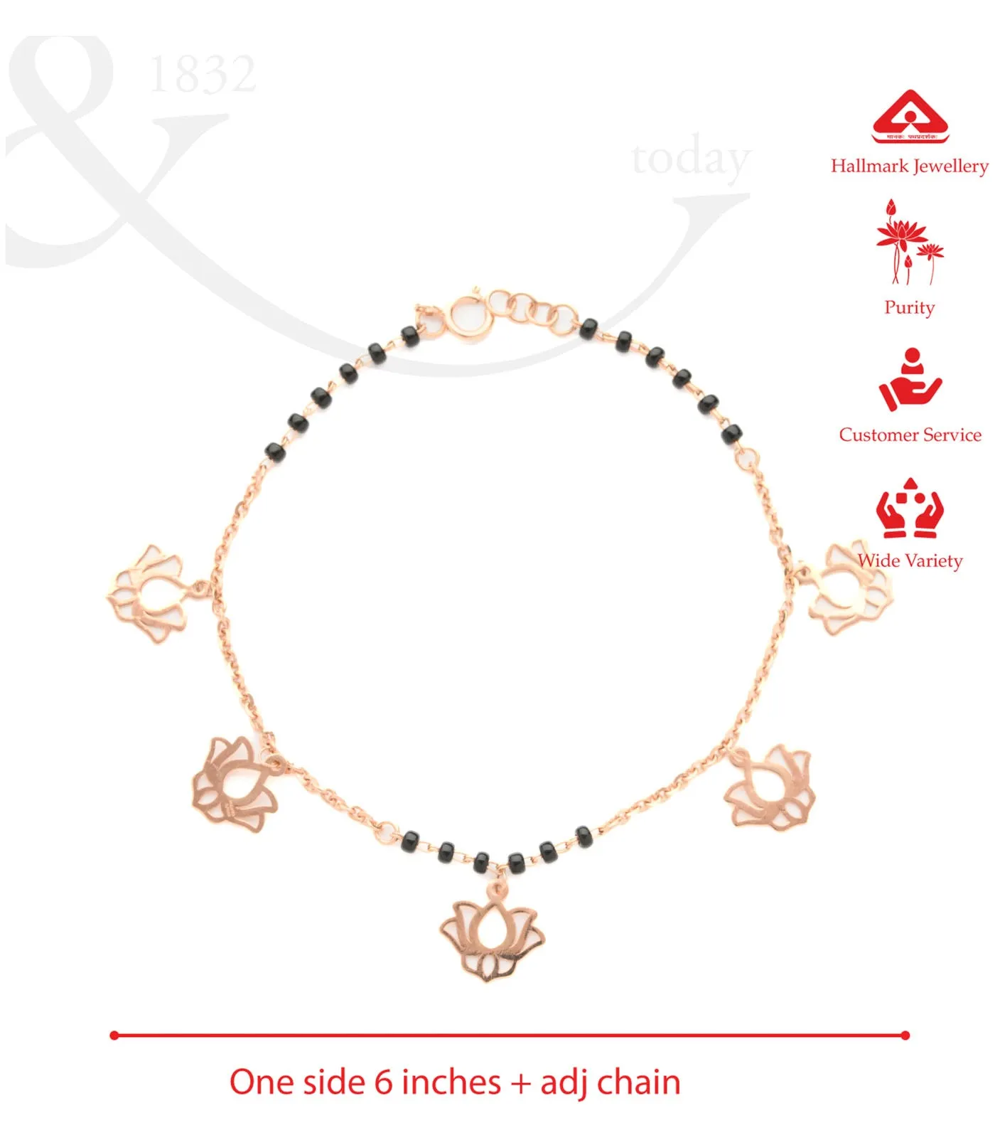 Swing Lotus Mangalsutra Bracelet