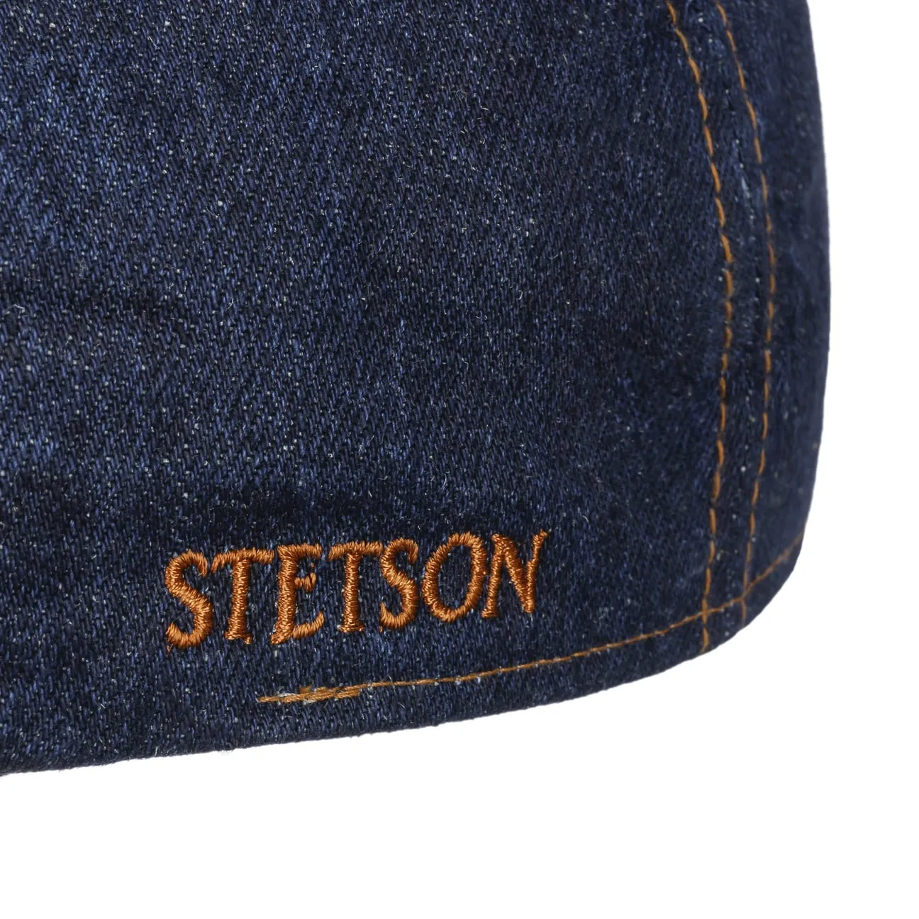 Texas Contrast Sitch Denim Flat Cap by Stetson