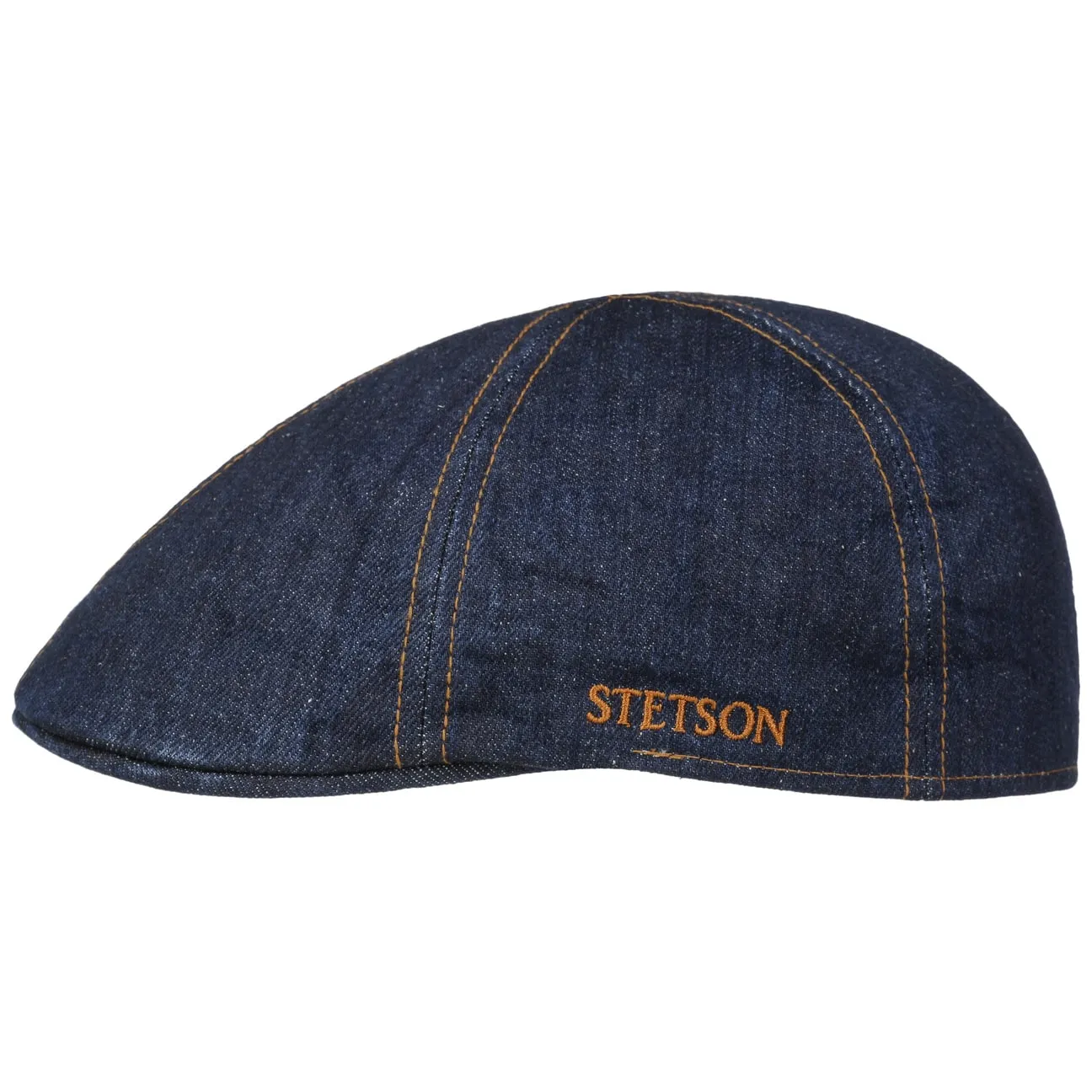 Texas Contrast Sitch Denim Flat Cap by Stetson