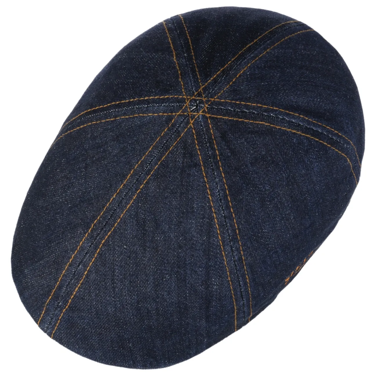 Texas Contrast Sitch Denim Flat Cap by Stetson