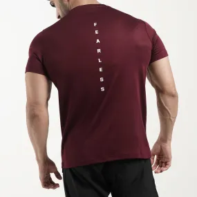 Tf-Maroon Fearless Mesh Tee