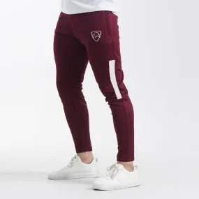 Tf-Maroon Hawk Bottoms With Half White Panel