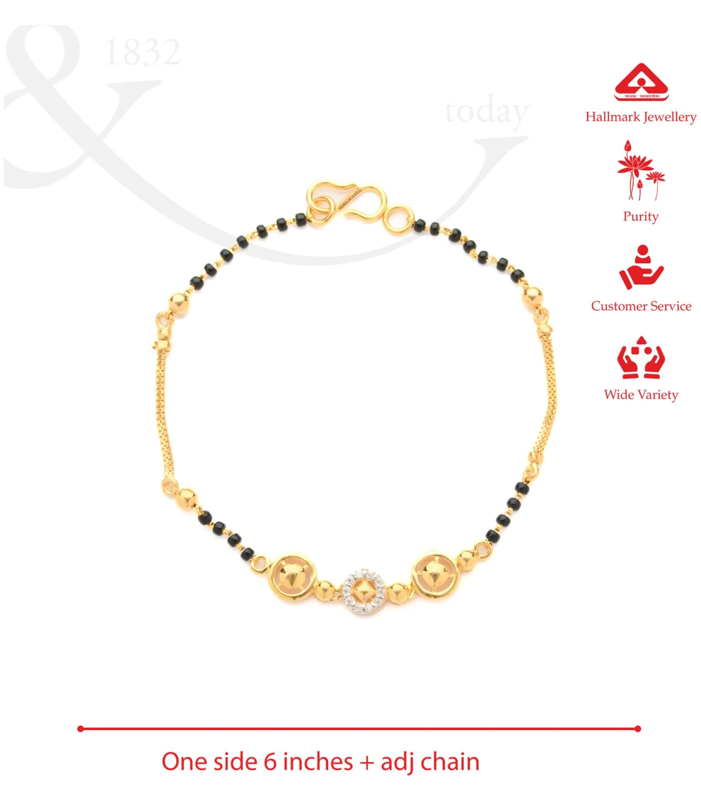 Trio Orb Mangalsutra Bracelet