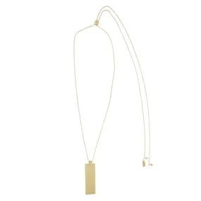 Vanity Adjustable Square Necklace Gold Plating