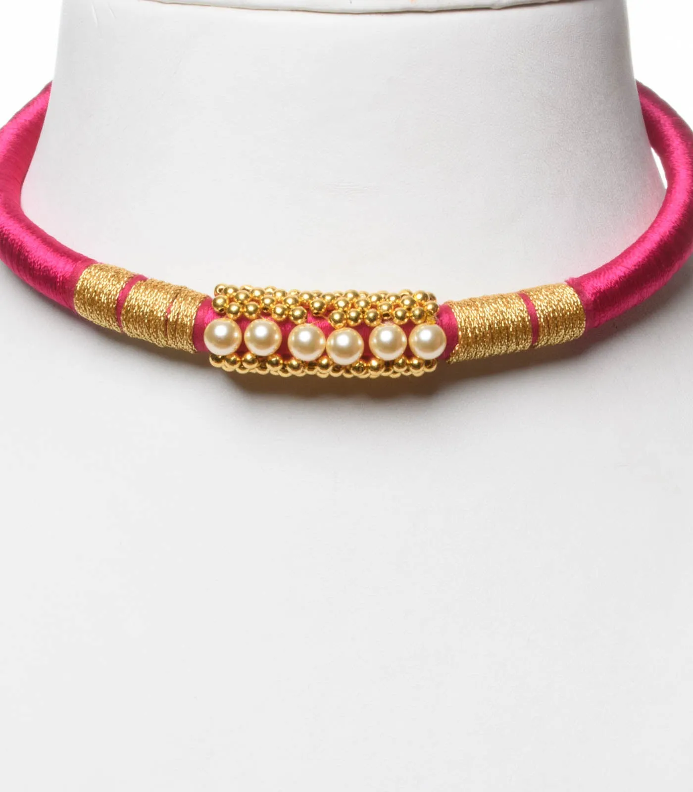 Vibrant Red Thread Goph Necklace