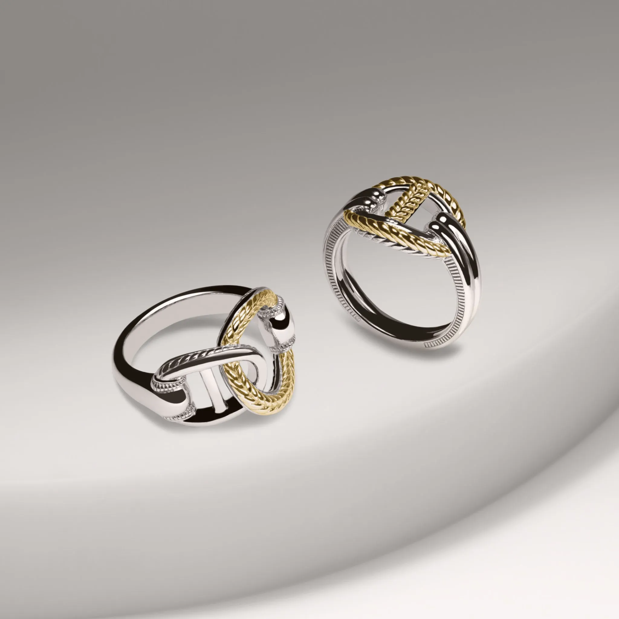 Vienna Interlocking Ring with 18K Gold