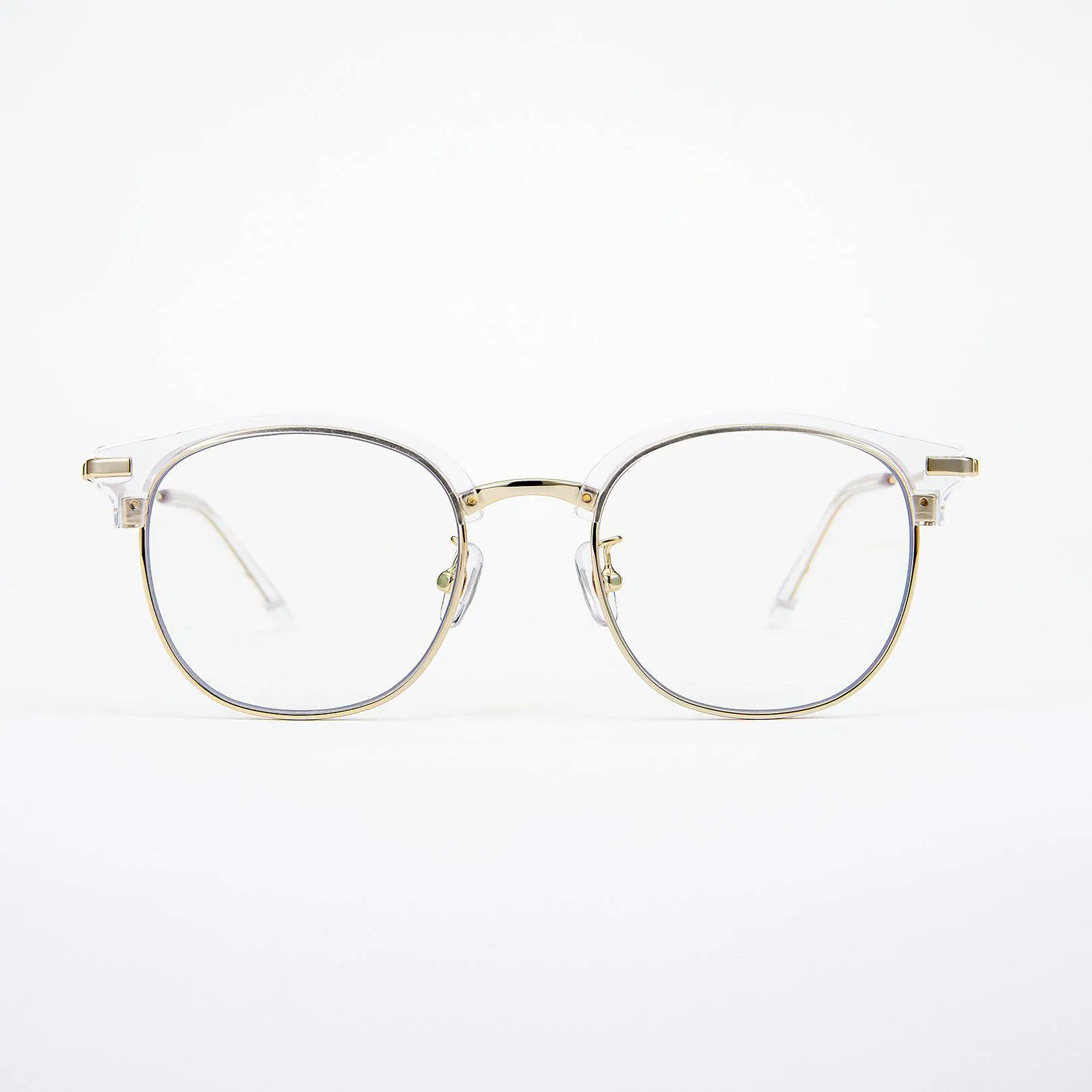 Ward Eyewear Blue Light Blocking Glasses in Turret Clear 18K Metallic