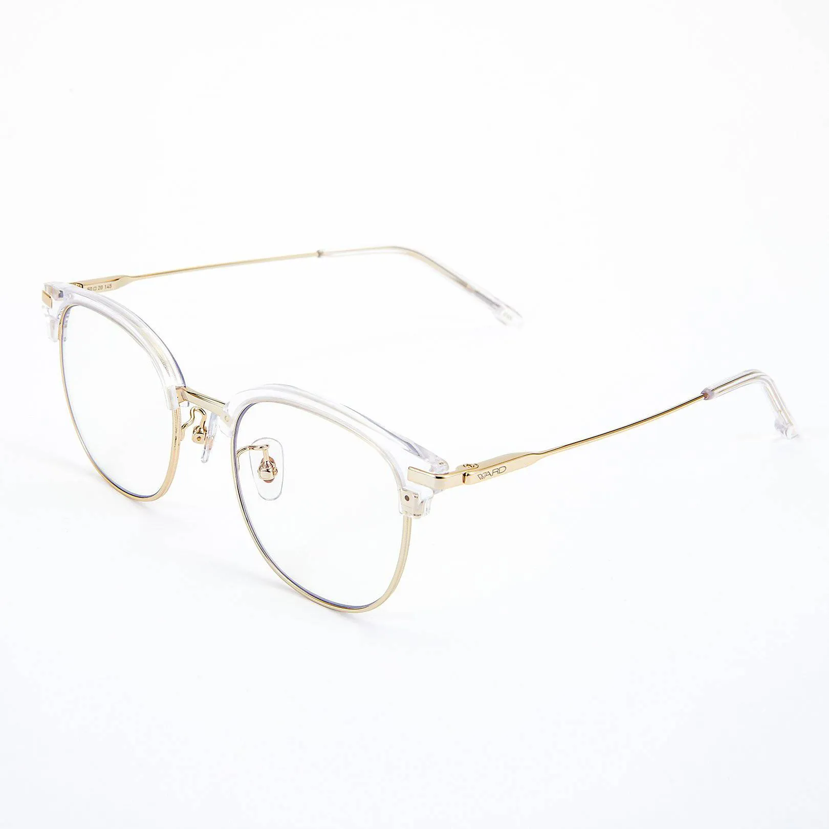 Ward Eyewear Blue Light Blocking Glasses in Turret Clear 18K Metallic