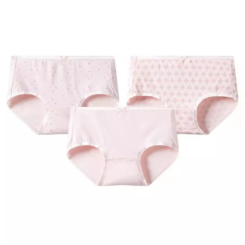 Women's Pure Cotton Printed Mid-Rise Hipster Panties (3pcs Pack)